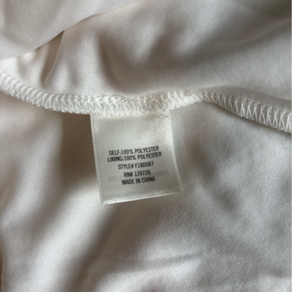 Francesca’s White Cami V-Neck Stripe Lace Illusion Waist Dress - Picture 11 of 11
